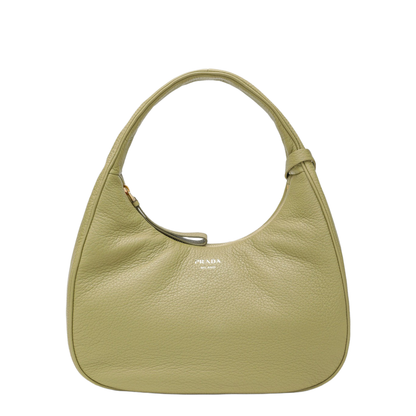 Soft Sound Medium Leather Shoulder Bag - Pistachio Green