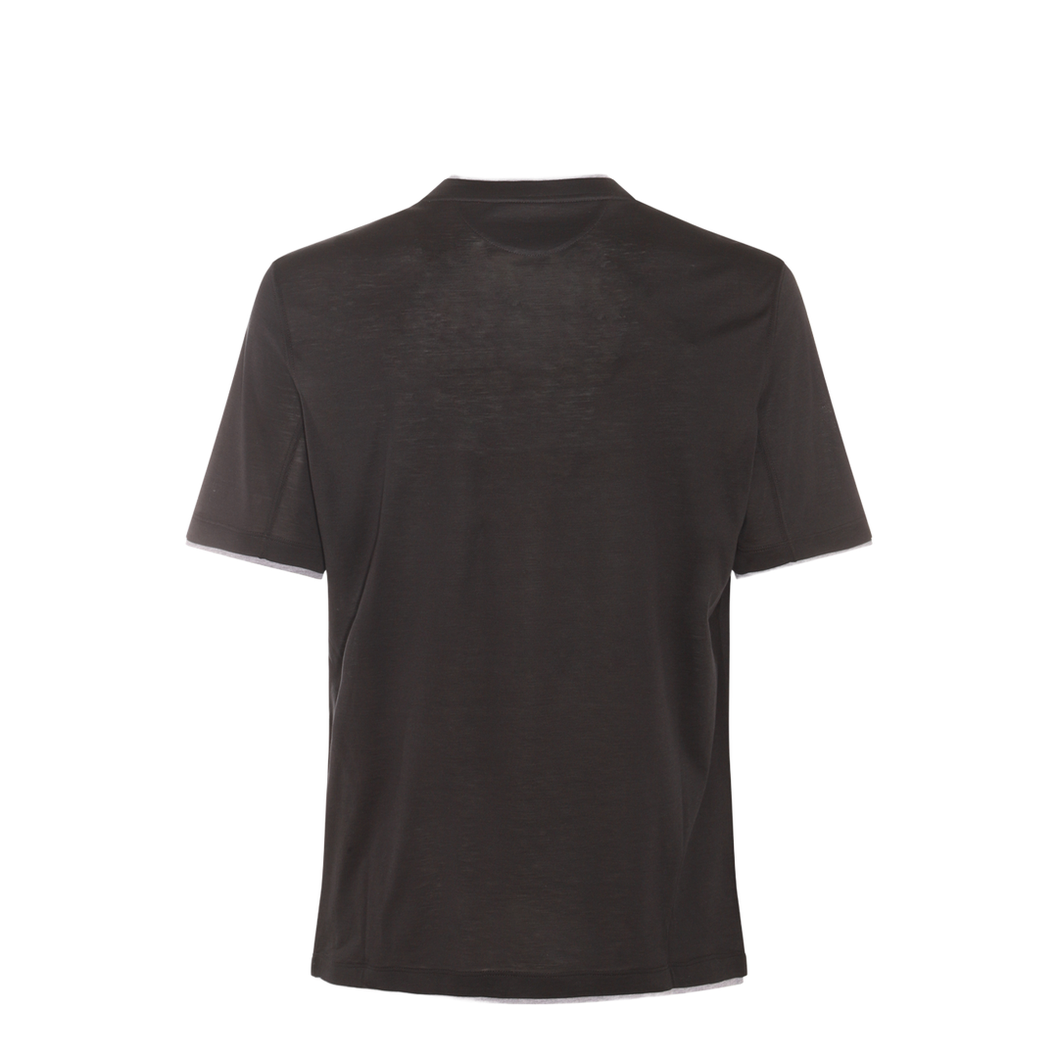 Layered-Effect Silk-Cotton T-Shirt