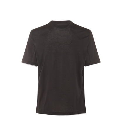 Layered-Effect Silk-Cotton T-Shirt