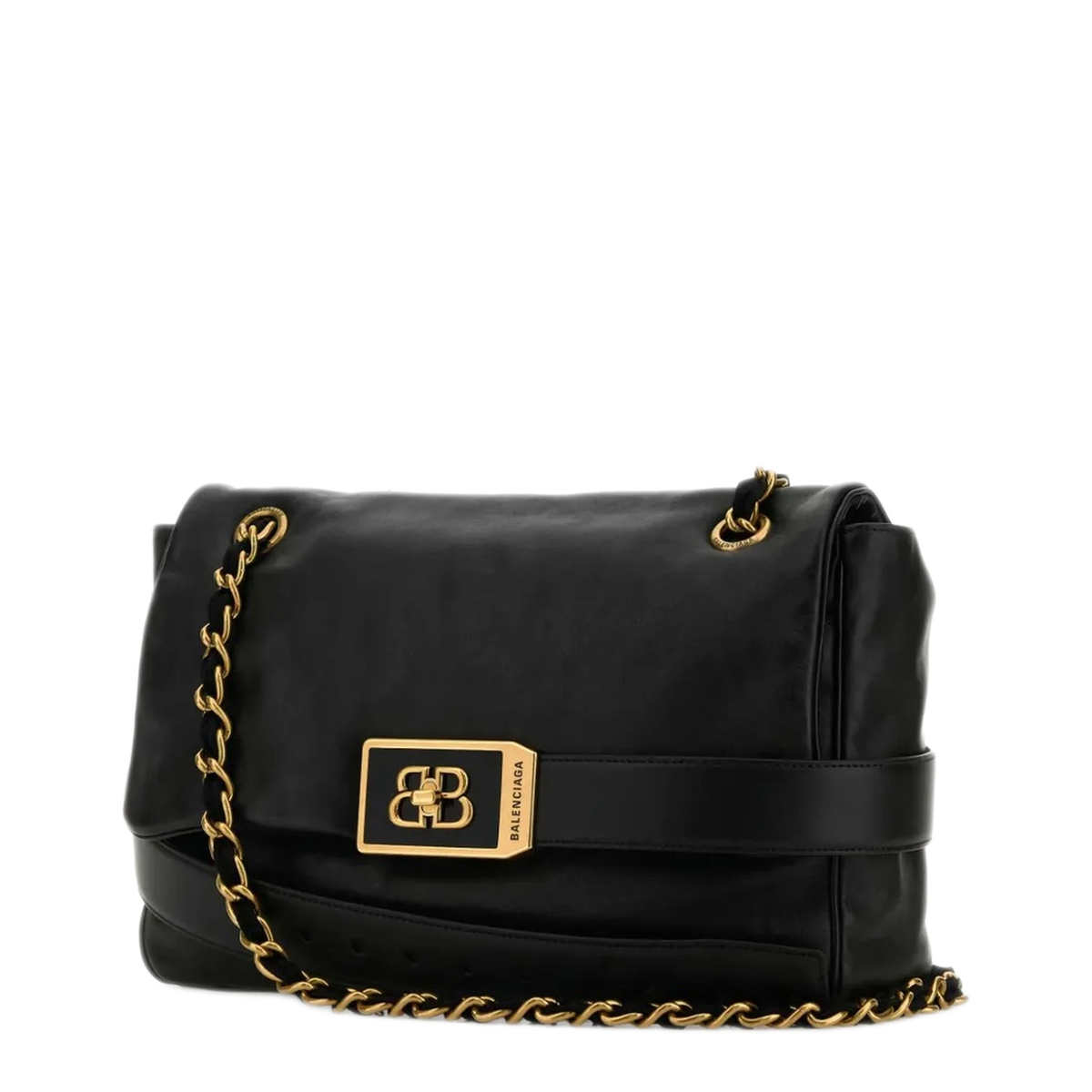 Modu Medium Calf Leather Shoulder Bag - Black