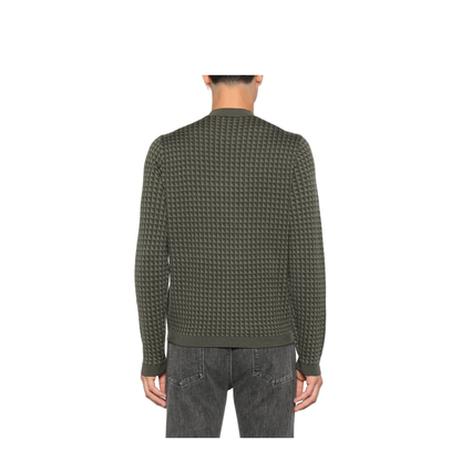 Jacquard Virgin-Wool Jumper with Repeated Eagle Motif