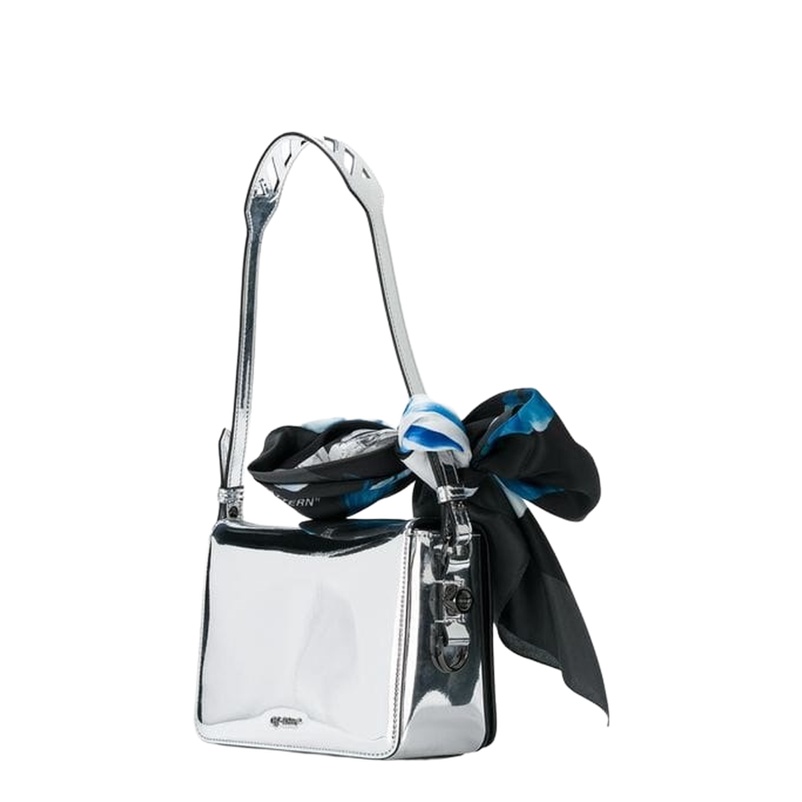 Mirror Binder Clip Silver Shoulder Bag