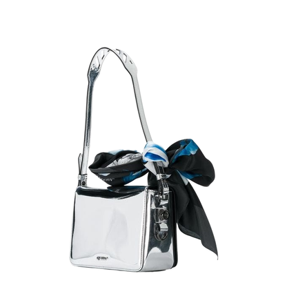 Mirror Binder Clip Silver Shoulder Bag