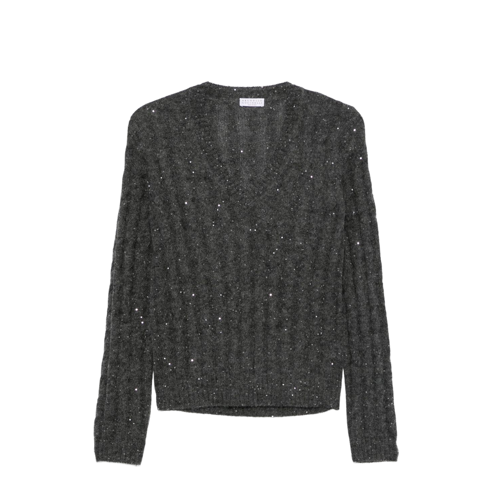V-Neck Cable Pullover