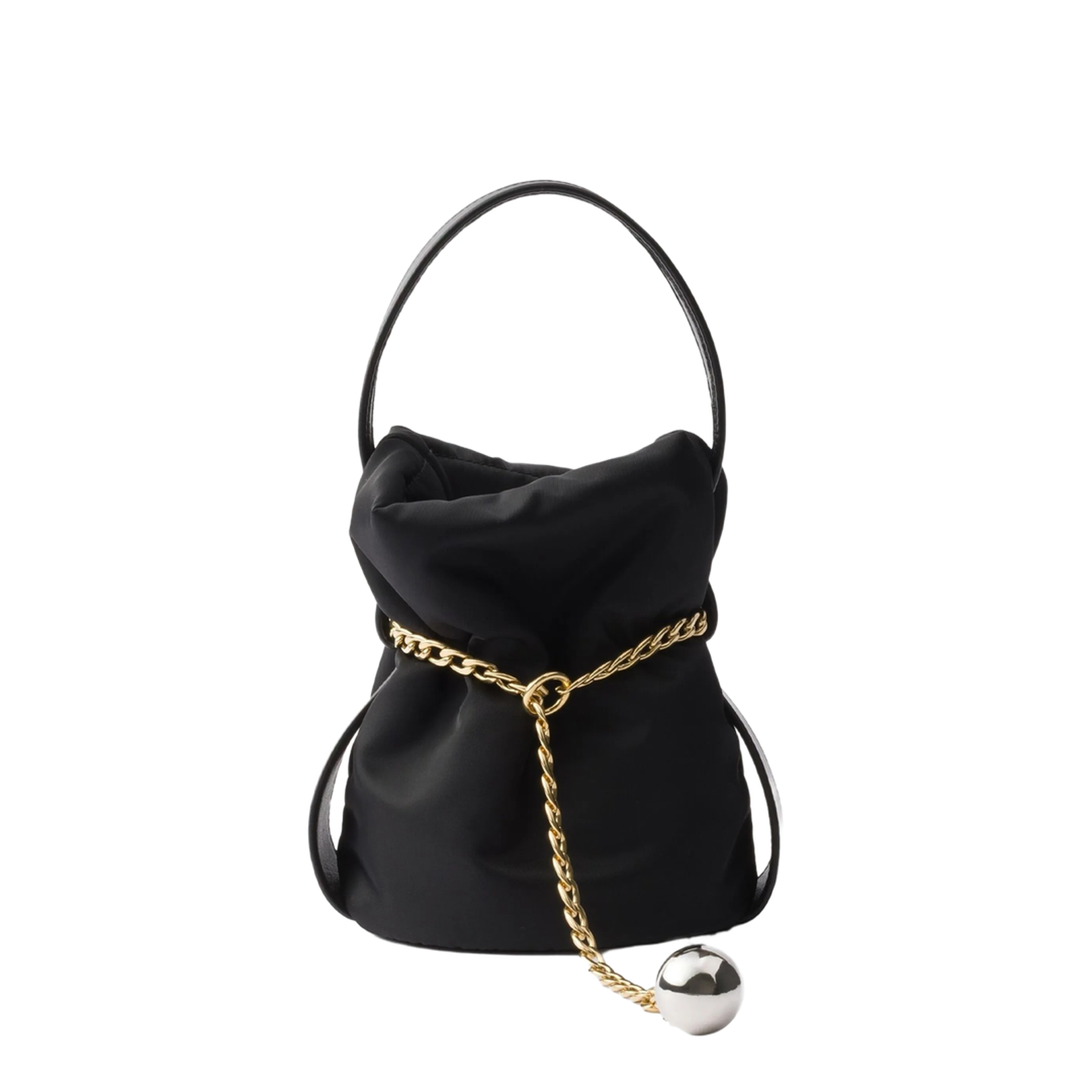 Black Petit Sac Noir Re-nylon And Nappa Leather Mini