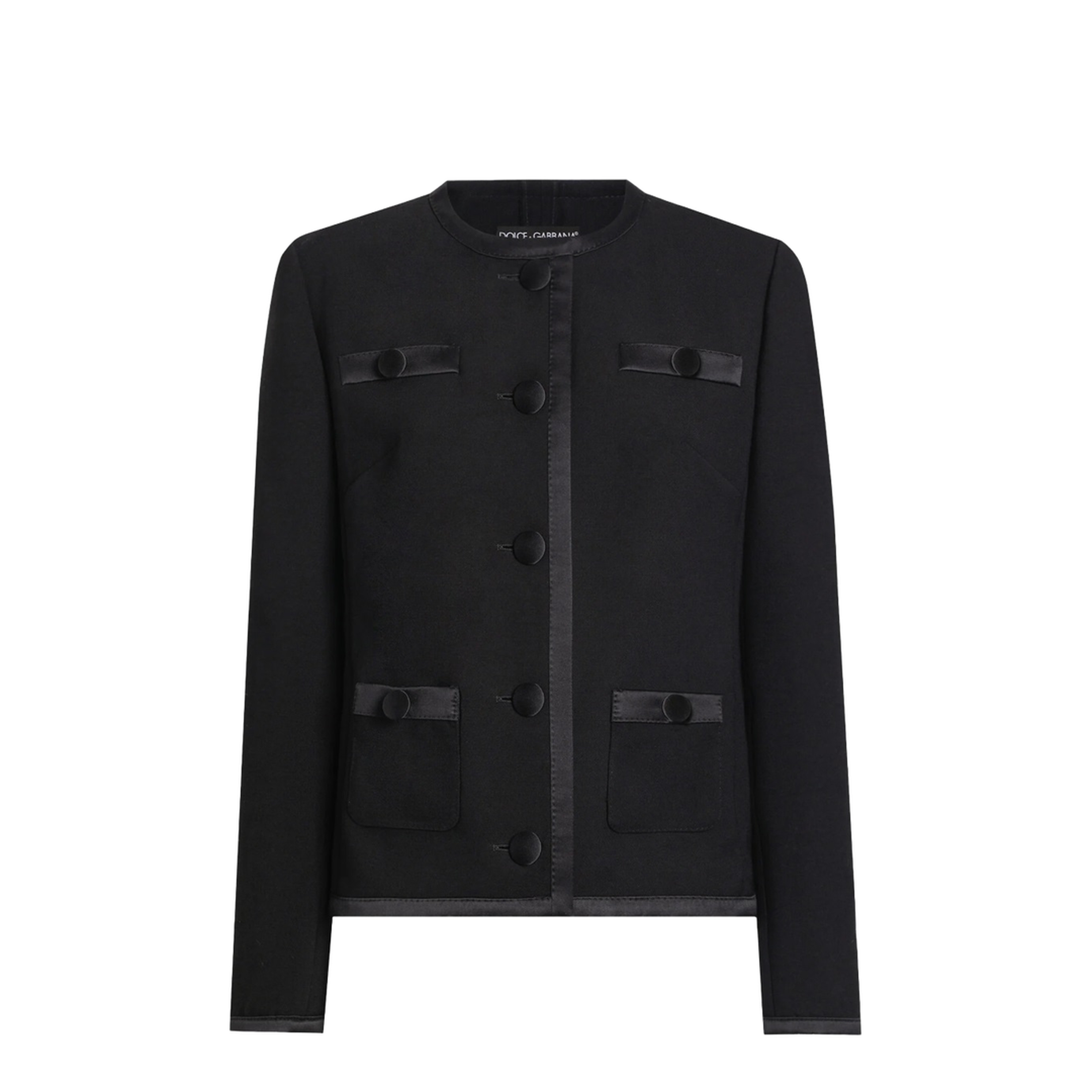 Double Crepe Single-Breasted Jacket