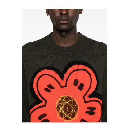 Sweater with Boke Flower