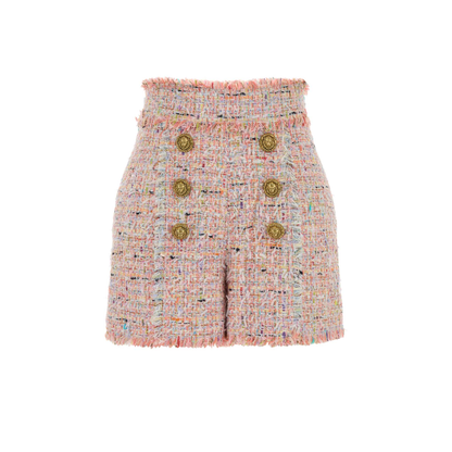 MAYFEYR - Balmain - Multicolor Tweed Shorts - HF1PA313XM17AAA