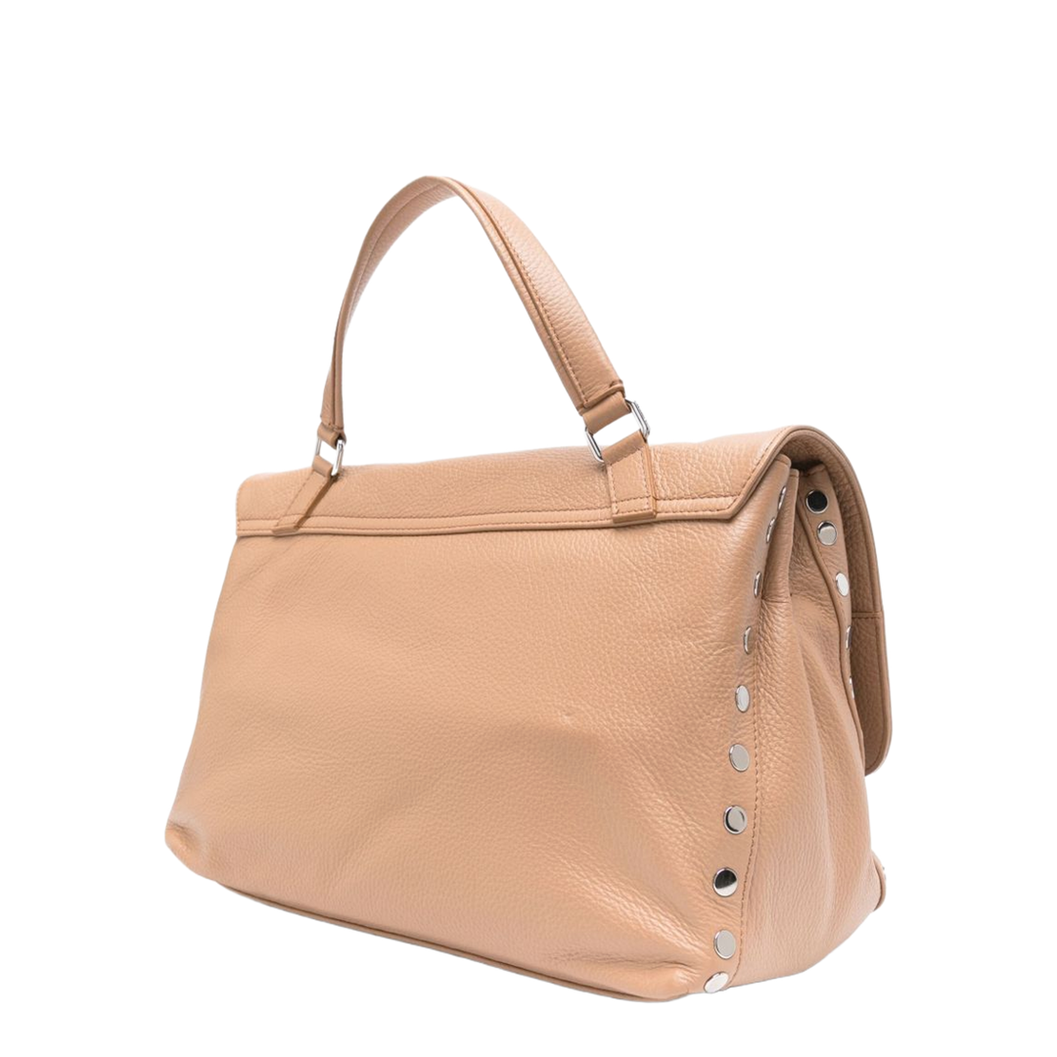 Postina Daily Medium Leather Handbag - Light Brown