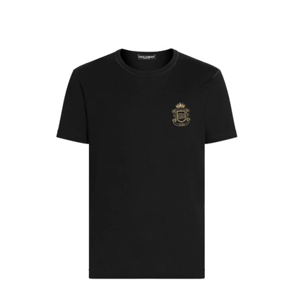 MAYFEYR - Dolce & Gabbana - Cotton T-Shirt With Logo Crest - G8PT1ZG7PZU