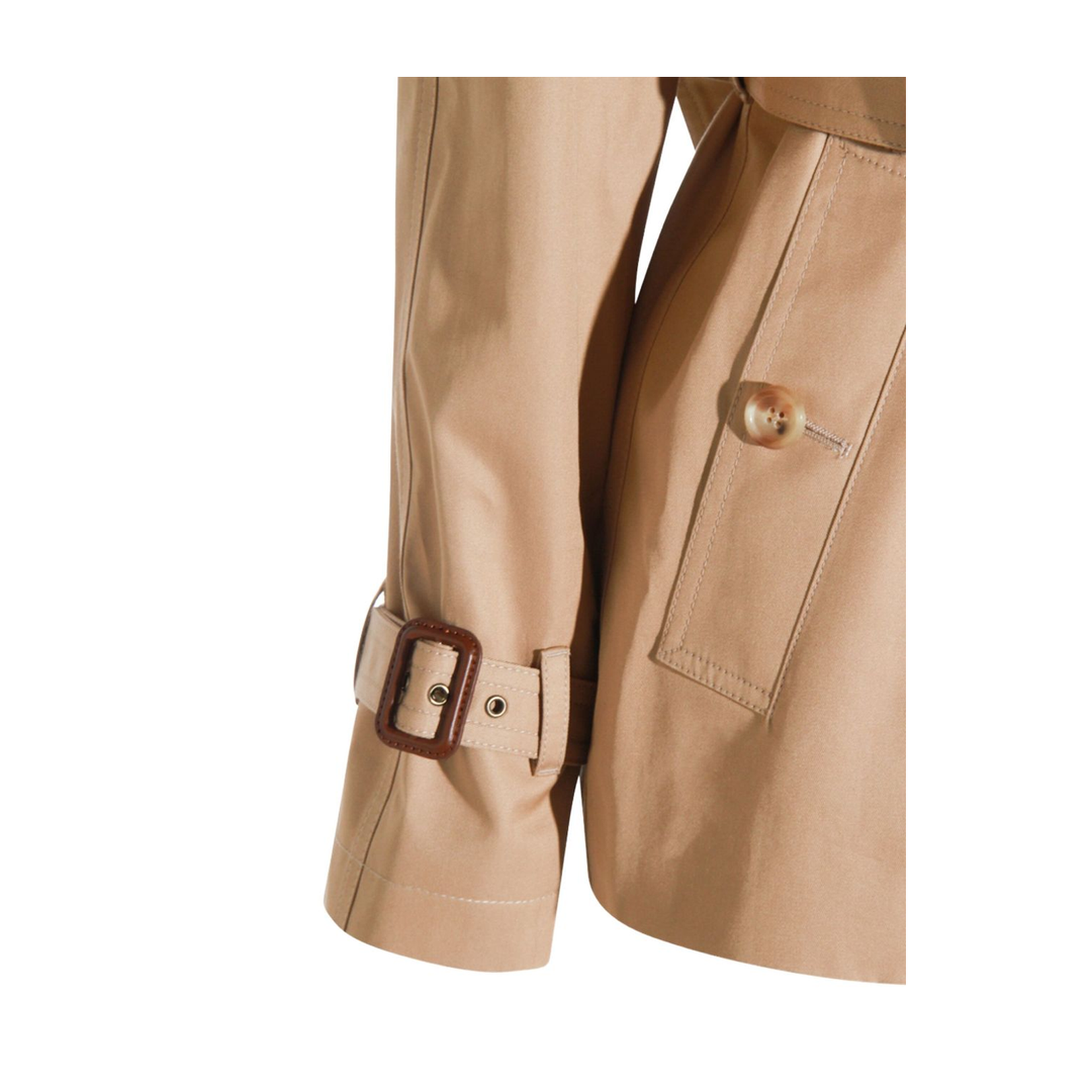 Short Trench Coat in Cotton Gabardine