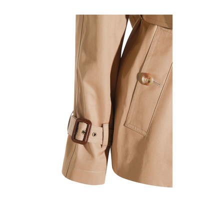 Short Trench Coat in Cotton Gabardine