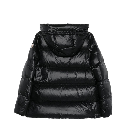 Black Serittes Hooded Short Down Jacket