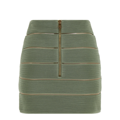V-Shaped Waist Skirt Green