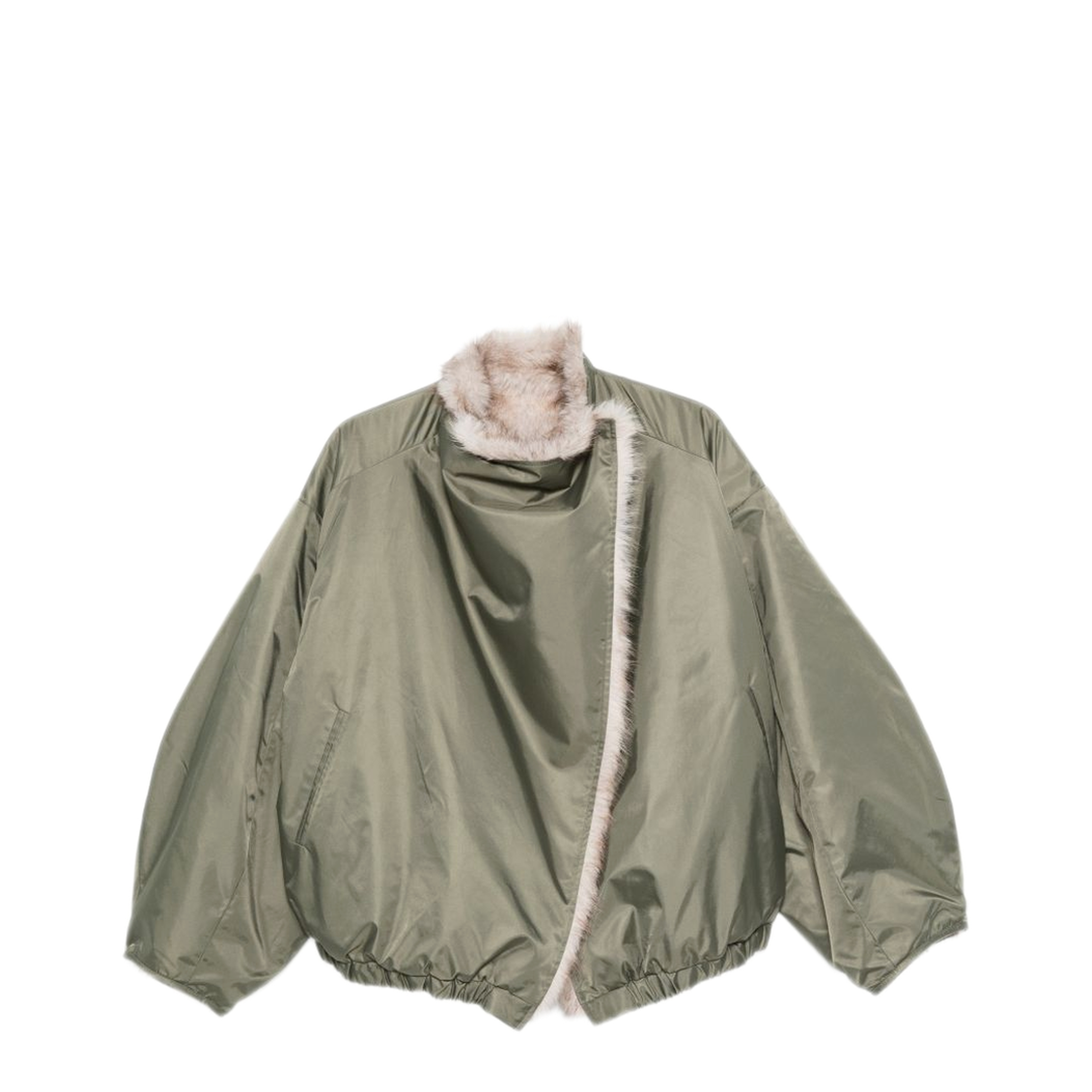 MAYFEYR - THE FRANKIE SHOP - Reversible Faux Fur Coat - COFS22884985BEIGE/GREEN