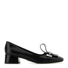 Black Leather Pumps