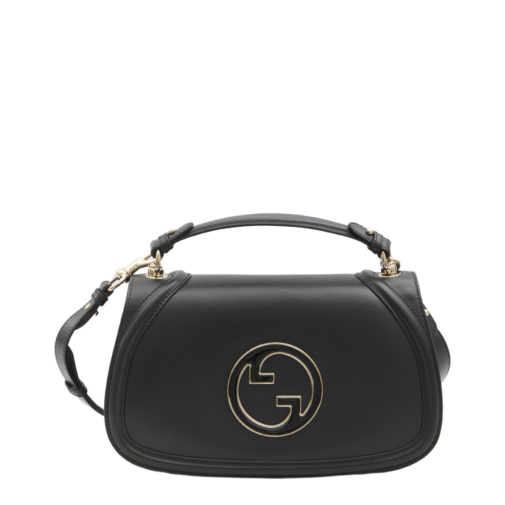 Blondie Large Leather Top Handle Bag - Black