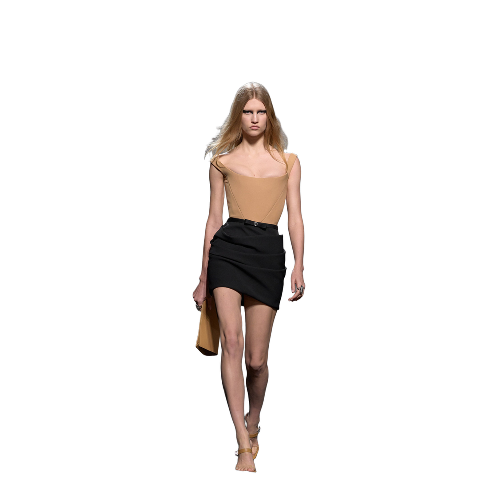 Responsible Wool Mini Skirt With Medusa Detail