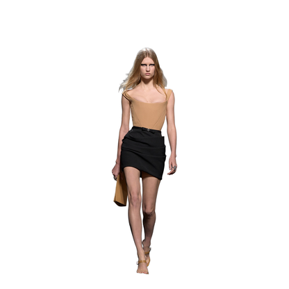Responsible Wool Mini Skirt With Medusa Detail