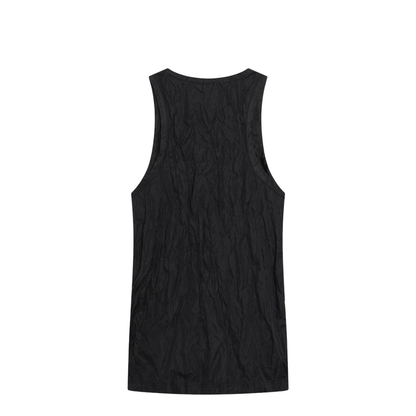 MAYFEYR - Toteme - Black Crinkled Cotton Tank Top - 262-WRT0712FB0609001