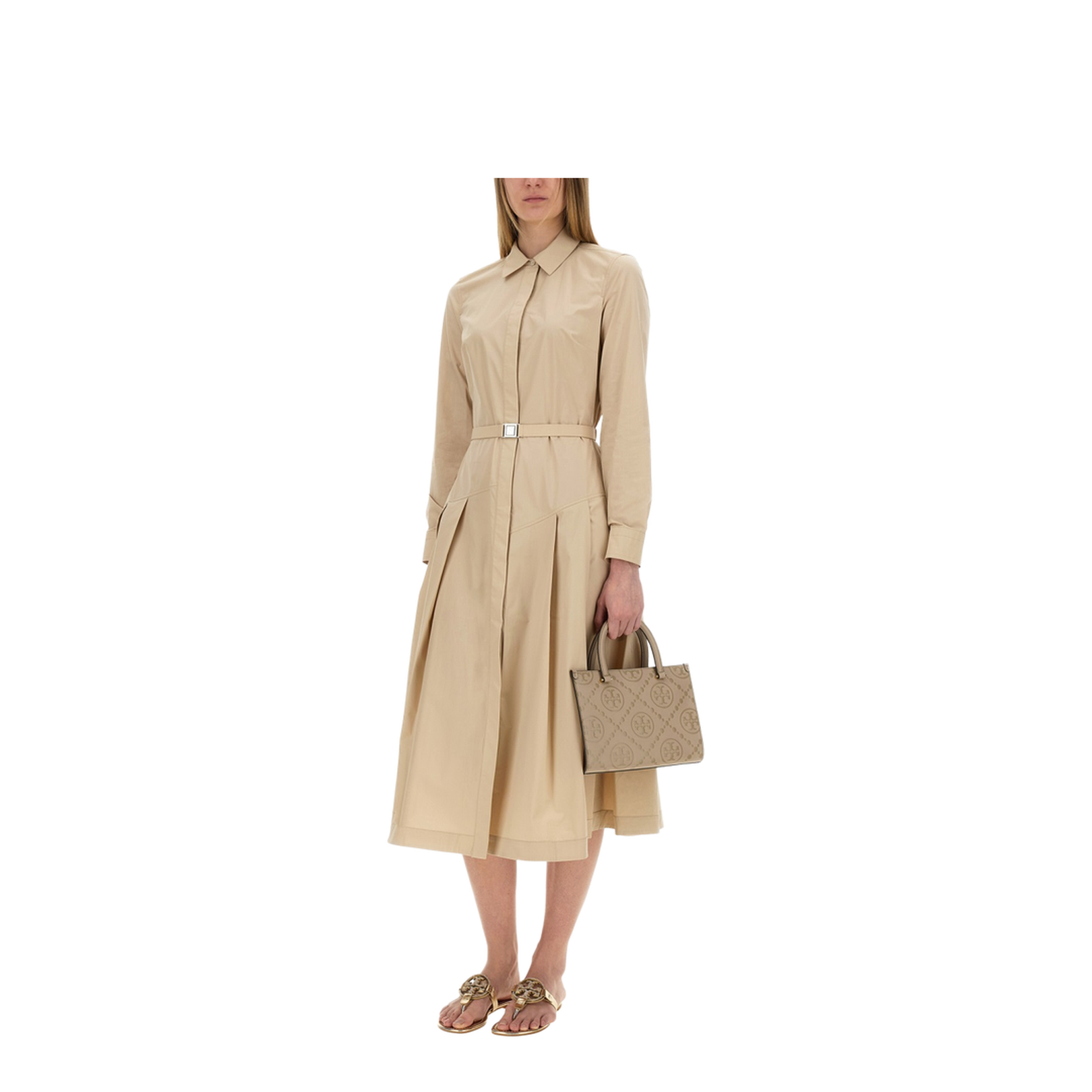 Pleated Cotton Dress