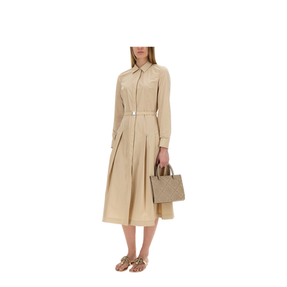 Pleated Cotton Dress