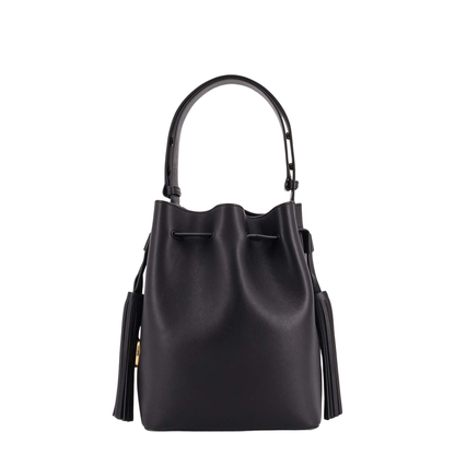 So Seau Leather Bucket Bag with Metal VLogo