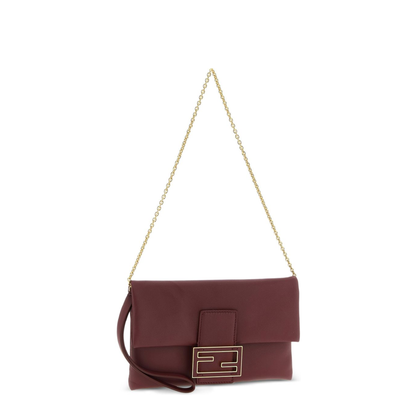 Medium Lambskin Pouch - Burgundy