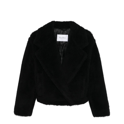 Black Front Press-Stud Fastening Jacket