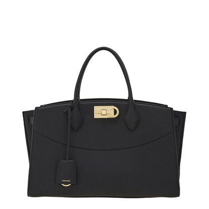 Grained Leather Handbag
