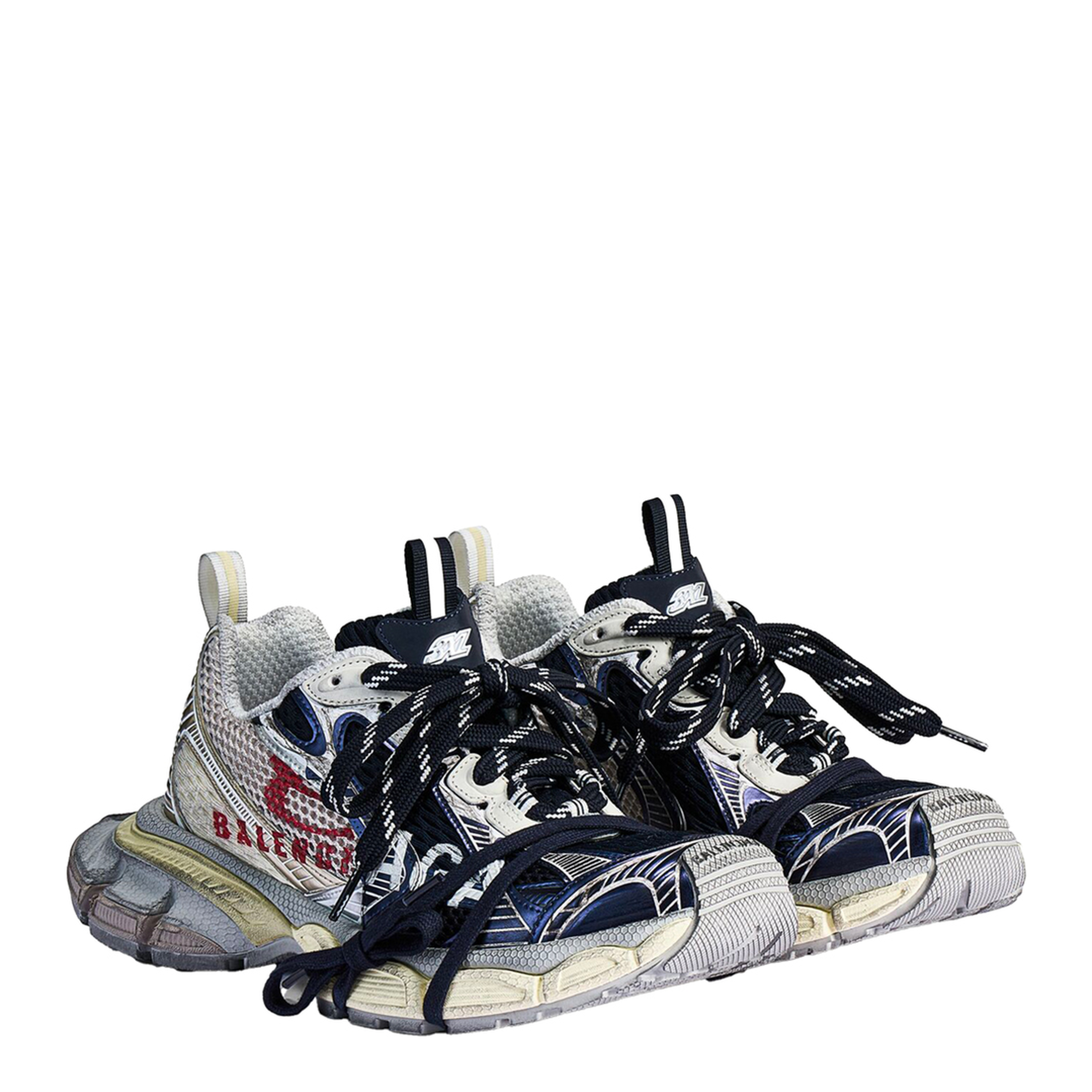 MAYFEYR - Balenciaga - 3Xl Split Worn-Out Effect Sneakers - 840090W3XSG