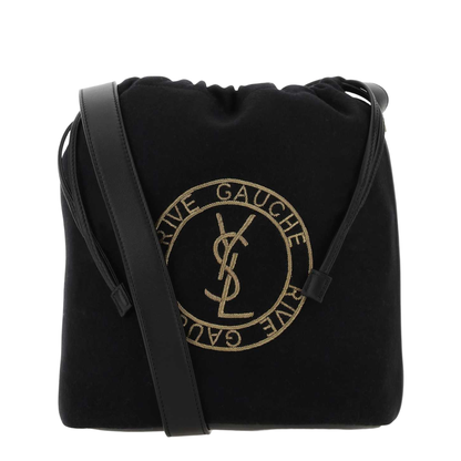 Drawstring Crossbody Pouch, Gold Hardware