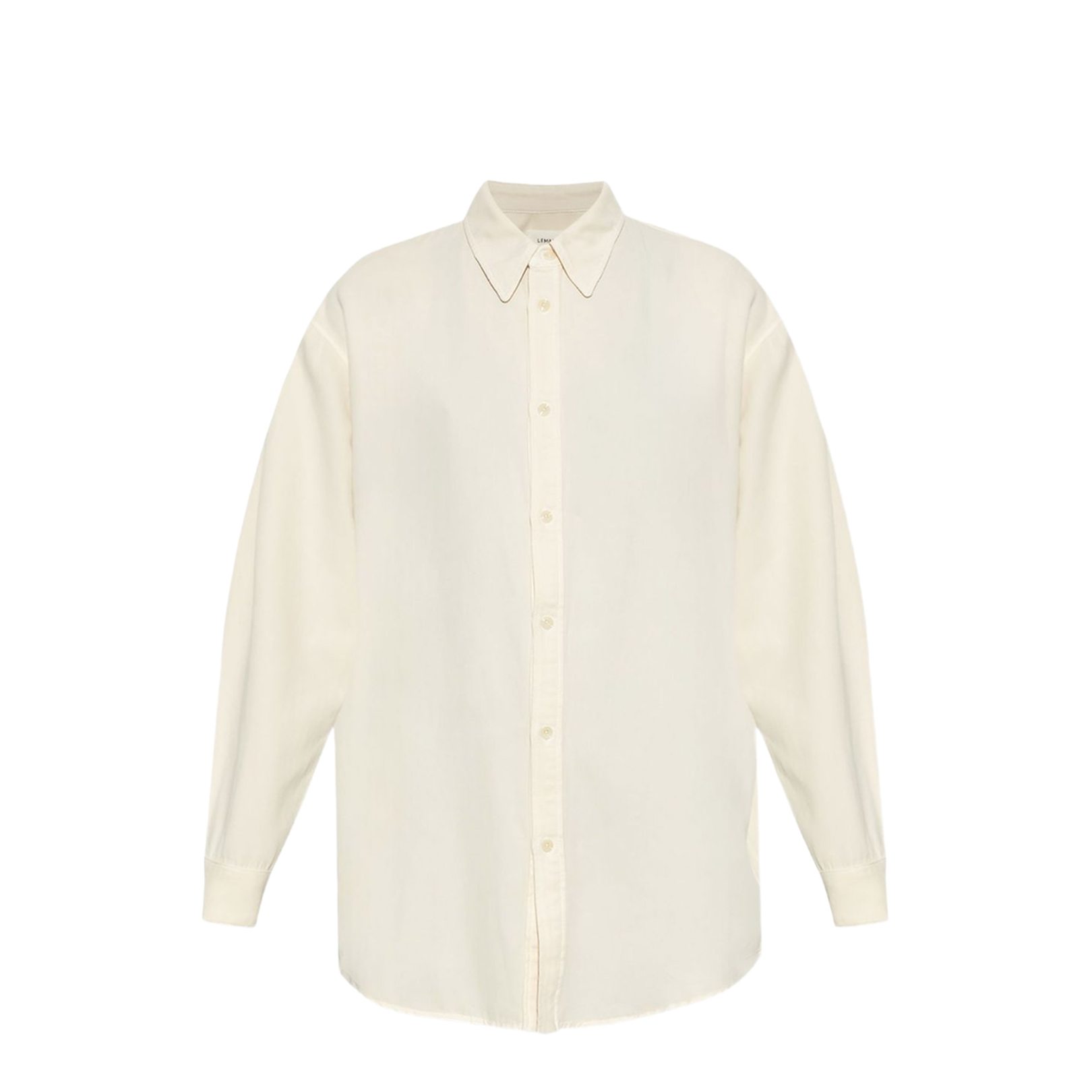 Light Beige Front Button Fastening Classic Collar Drop Shoulder Buttoned Cuffs