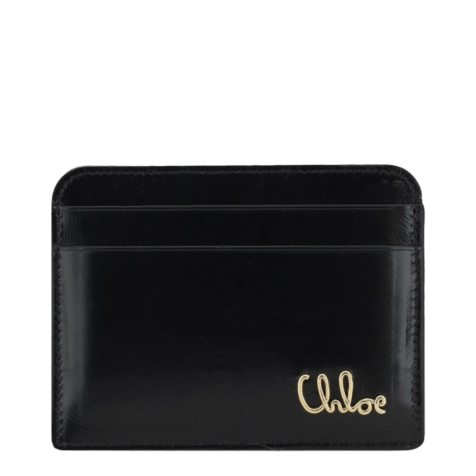 Iconic Card Holder in Shiny Leather in Black