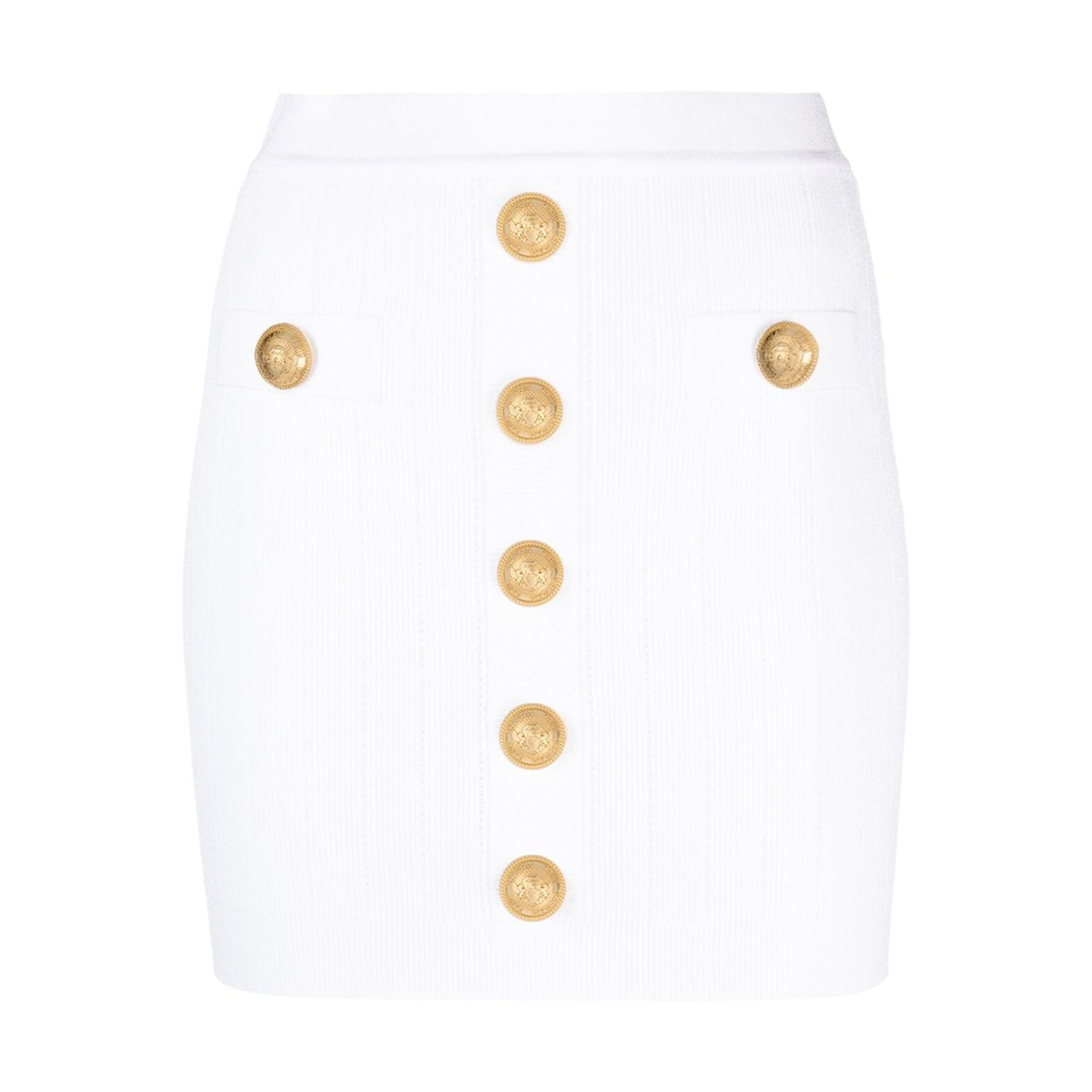 Ribbed-Knit Mini Skirt
