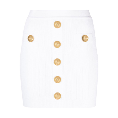 Ribbed-Knit Mini Skirt