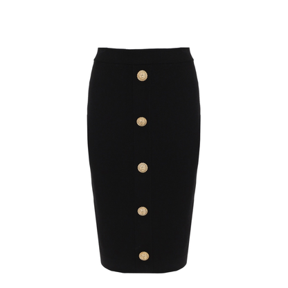 Black Tweed Pencil Skirt