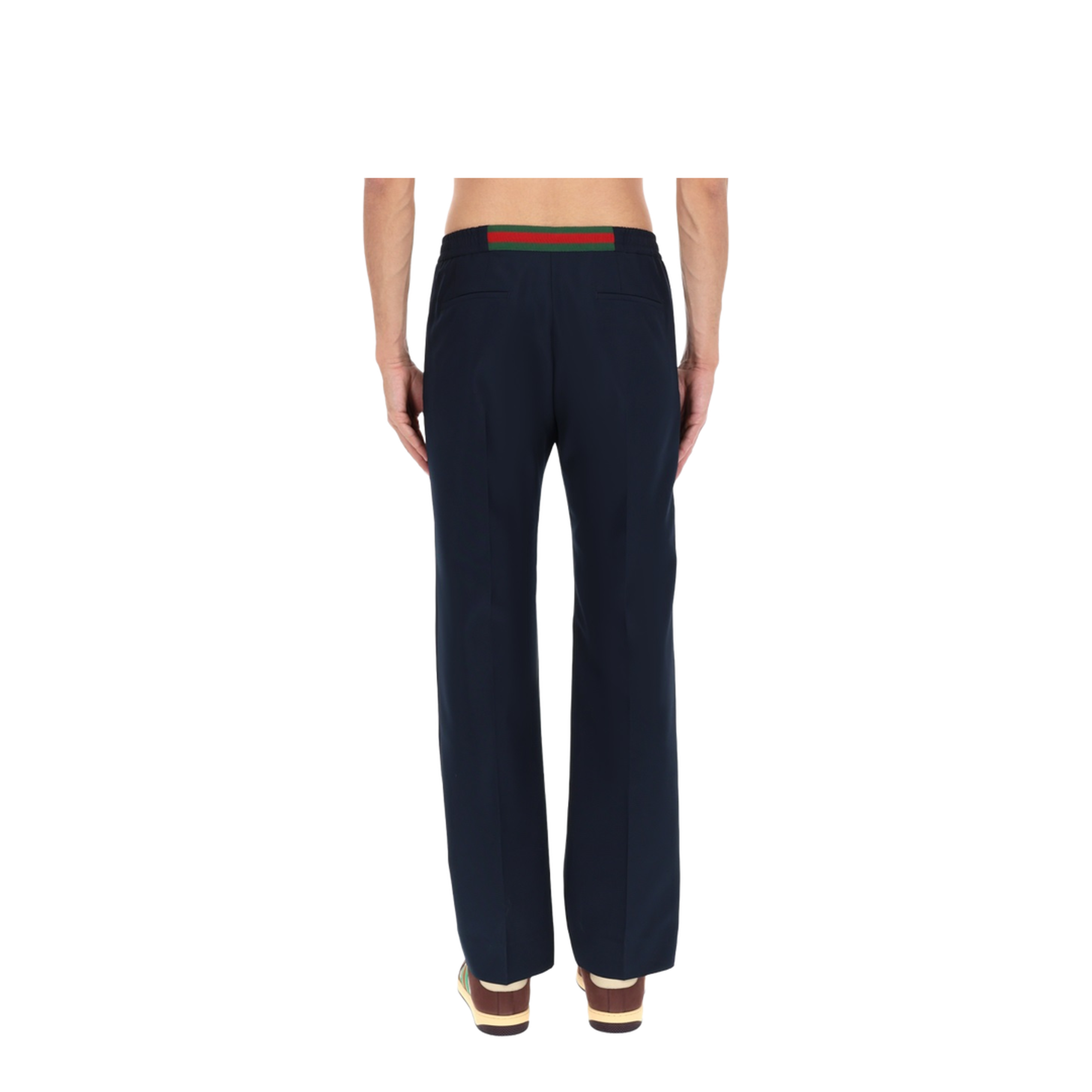 Technical Panama Sportswear Trousers in Dark Blue