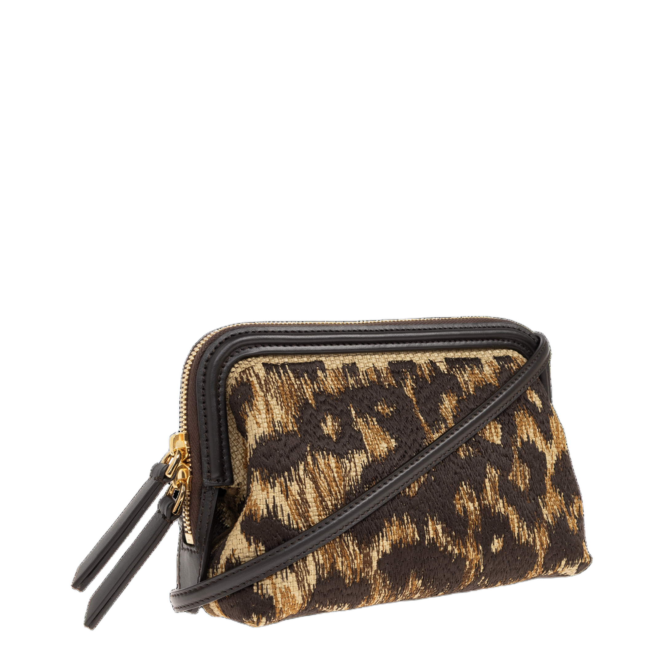 Raffia Doc Pouch with Animal Embroidery