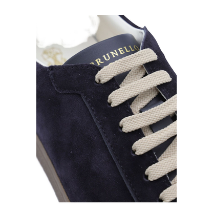 Leather-Trimmed Suede Sneakers