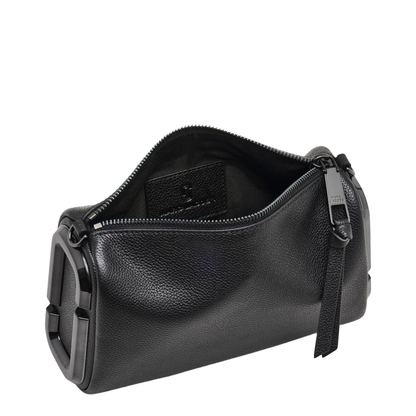 The Snapshot Calf Leather Shoulder Bag - Black