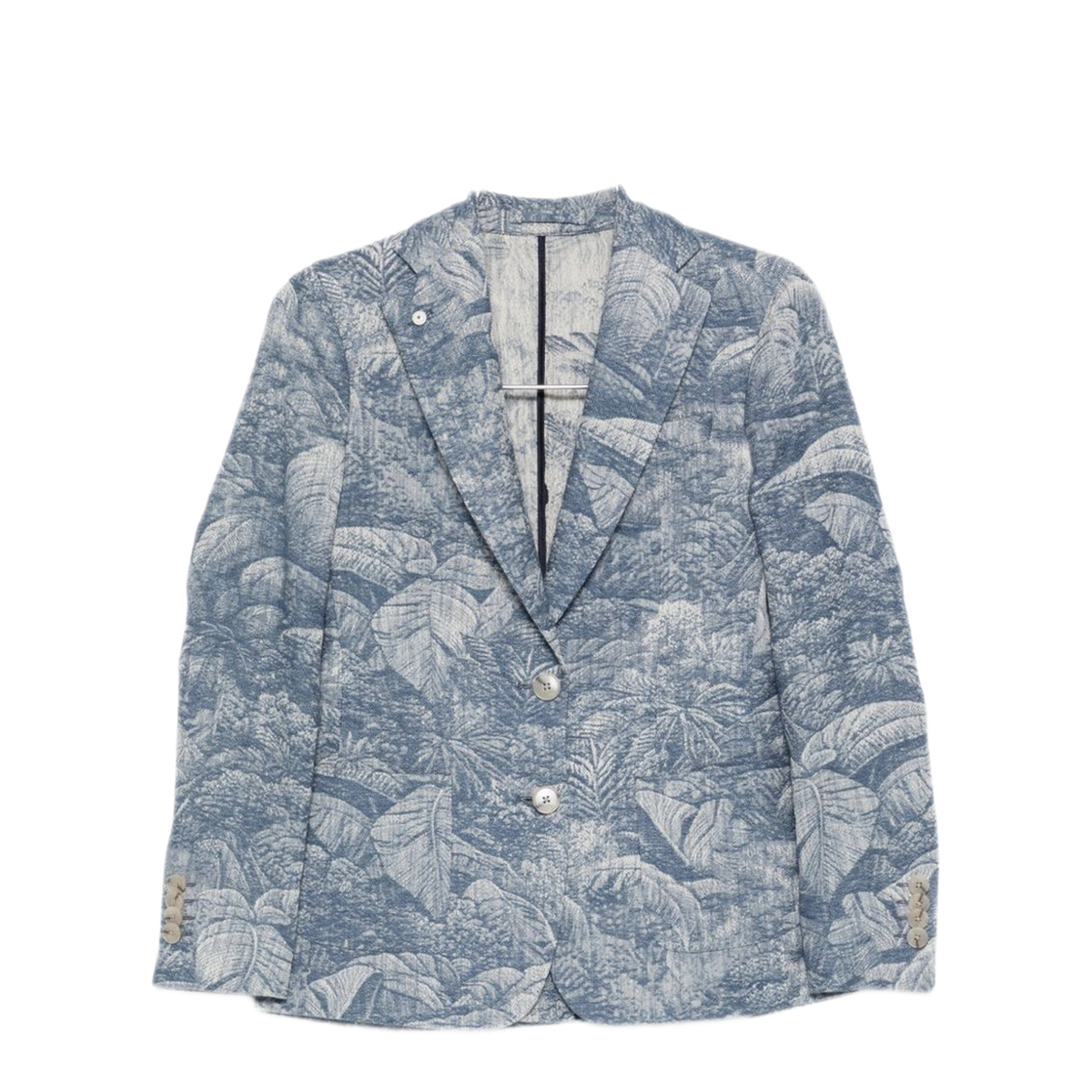 MAYFEYR - L.B.M. 1911 - Light Blue Floral Jacquard Jacket - 6228912158004