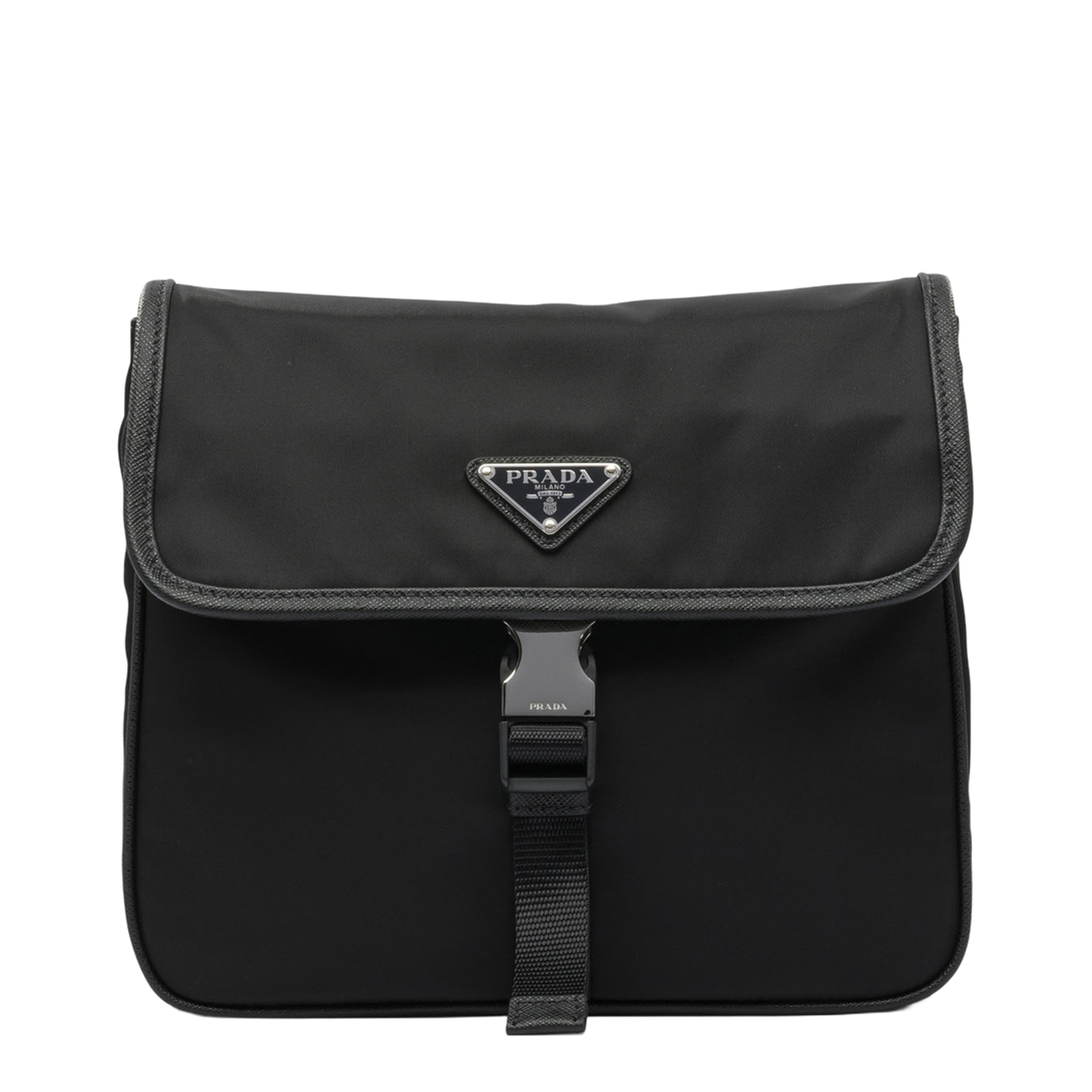 Re-Nylon and Saffiano Leather Shoulder Bag