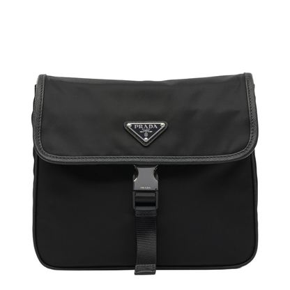 Re-Nylon and Saffiano Leather Shoulder Bag