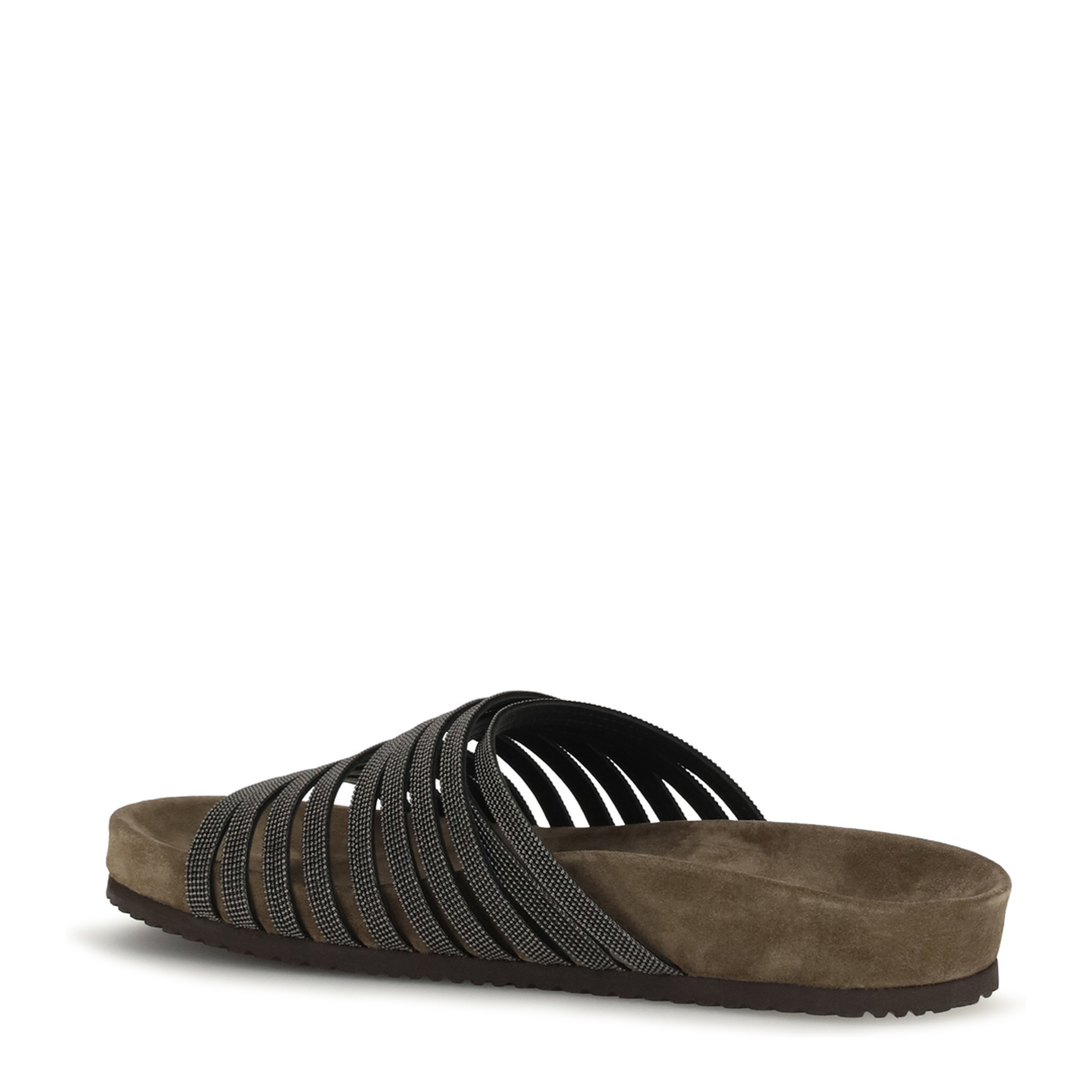MAYFEYR - Brunello Cucinelli - Lace-Up Slides With Monili Embellishment - MZGAG3157