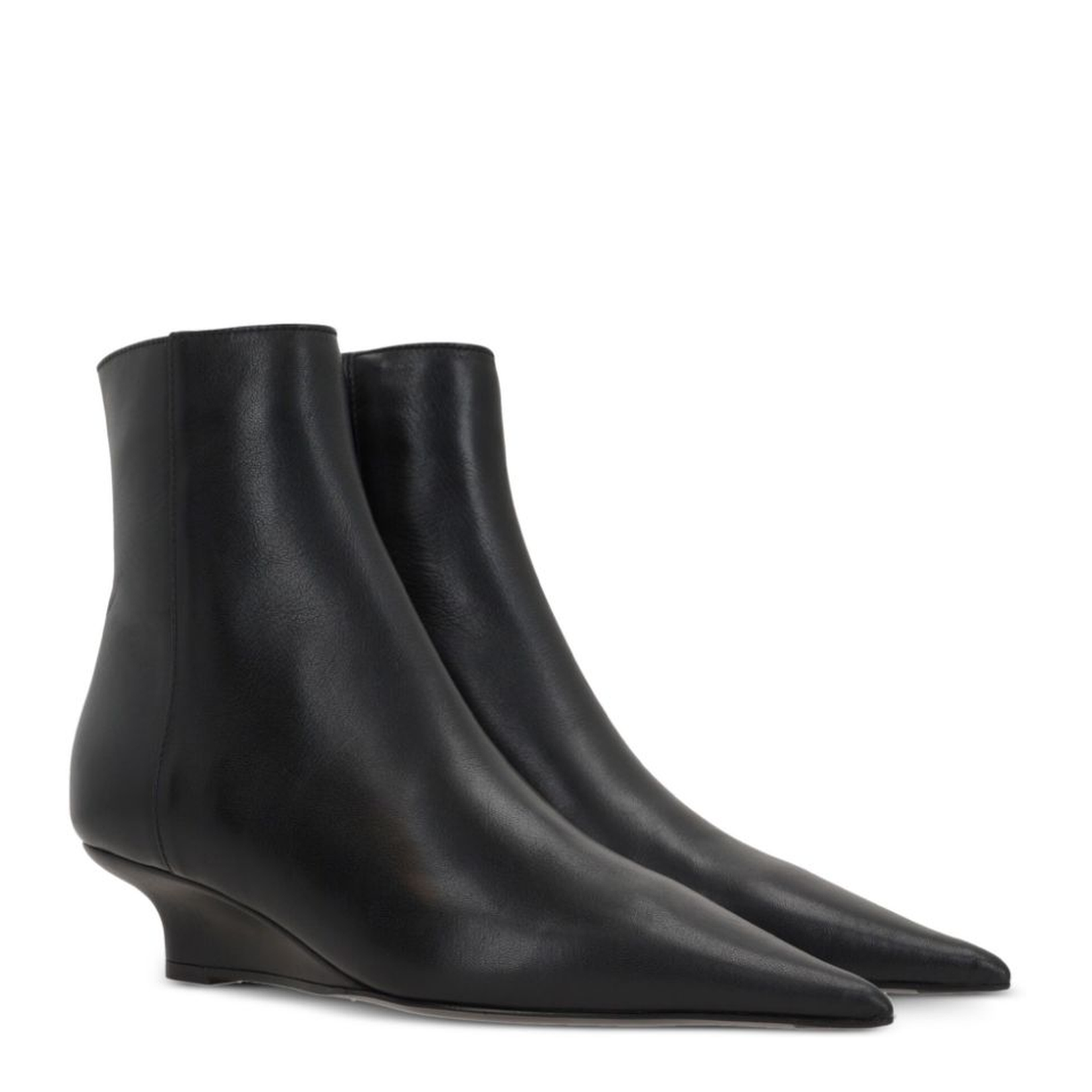 Sharp Leather Ankle Boots