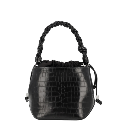 Crocodile-embossed Leather Tote Bag
