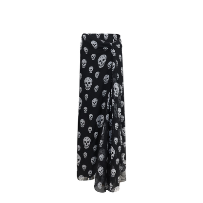 MAYFEYR - Alexander Mcqueen - Draped Long Skull Skirt - 876822QDAPZ