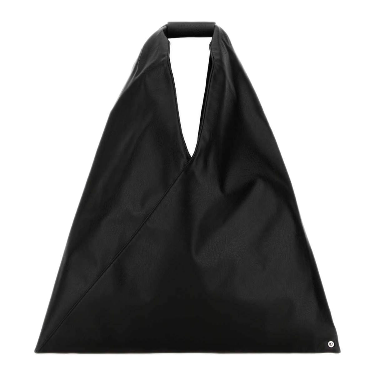 Japanese Bag Classic Large Faux Leather Tote - Black