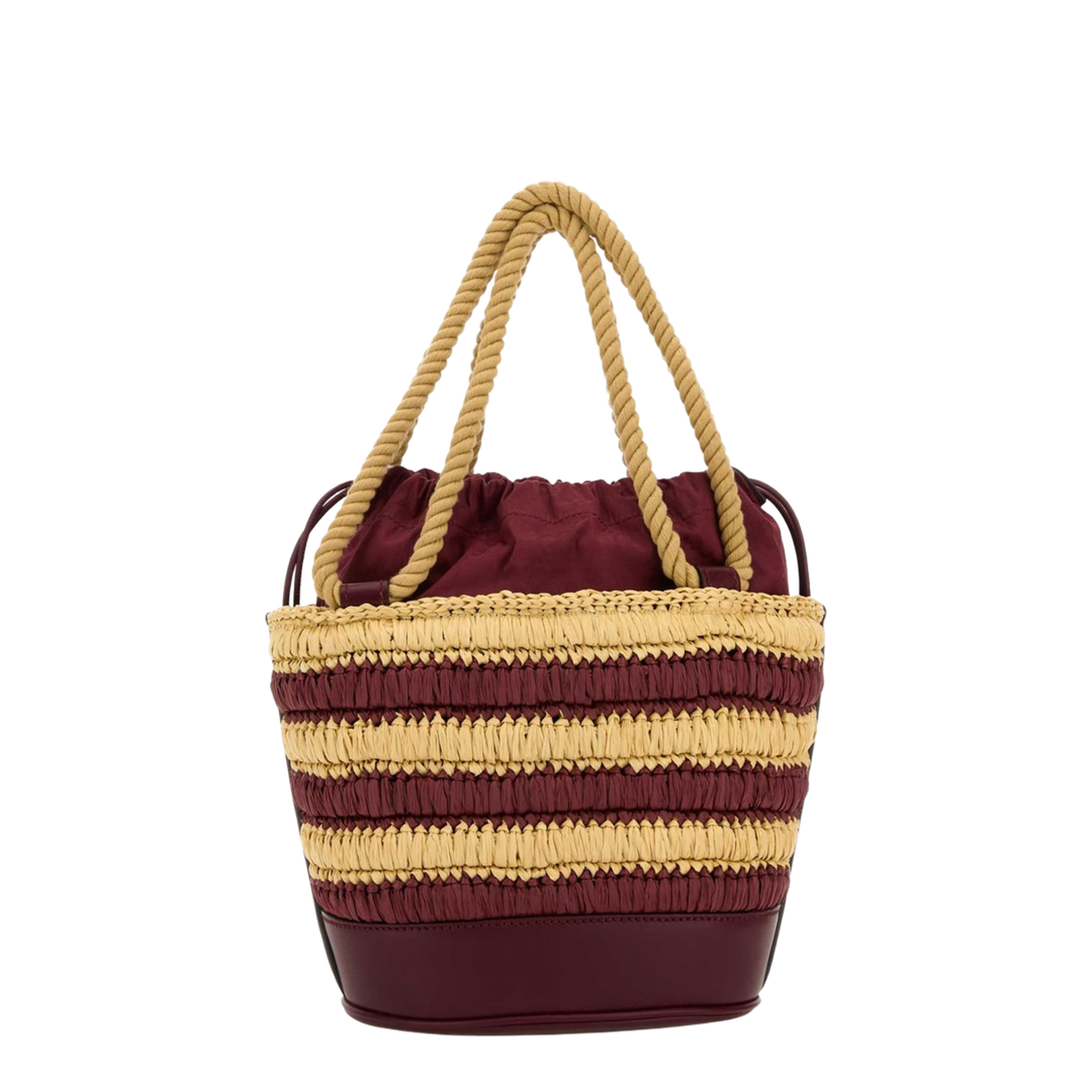Woven Mini Bucket Bags - Red